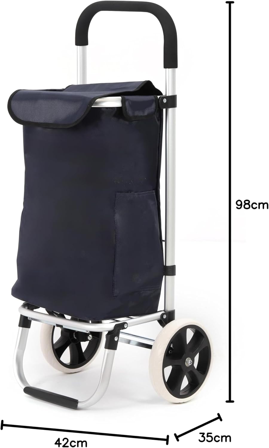 50Liter Aluminium Trolley Einkaufstrolley Klappbar, Shopping Trolley, Wasserabweisender Einkaufswage