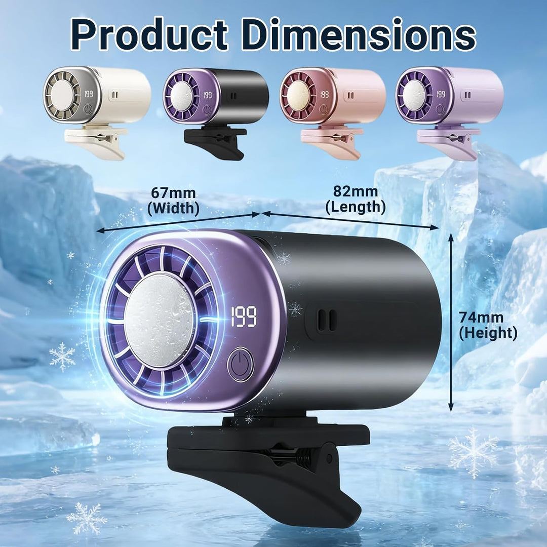 Auto Ventilator,Lüfter für Autoklimaanlage,Auto Clip on Klimaanlage Ventilator mit LED Display,360°