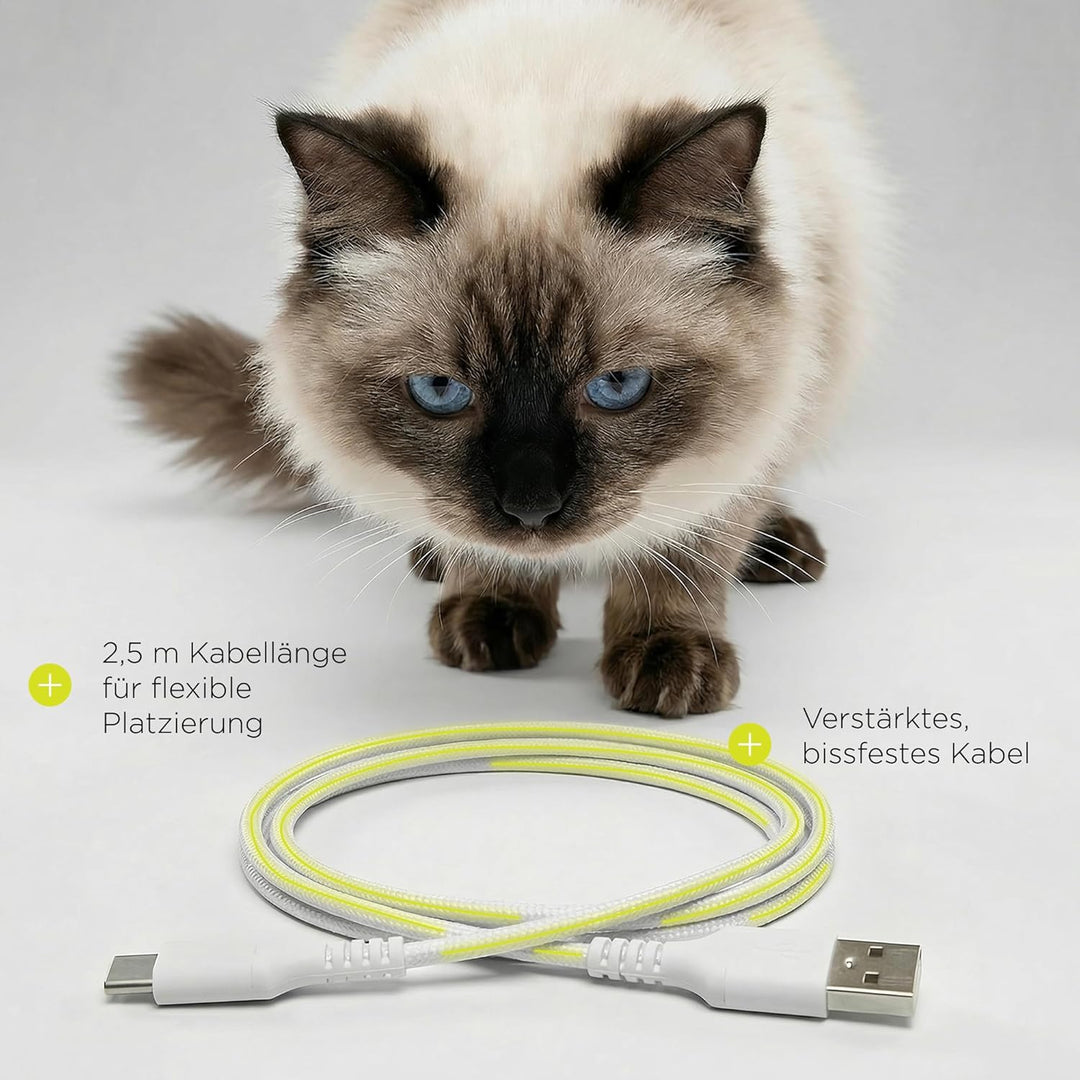Crispy Futterautomat Katze mit Timer, ohne App, Katzenfutterautomat für Trockenfutter, LCD Display,