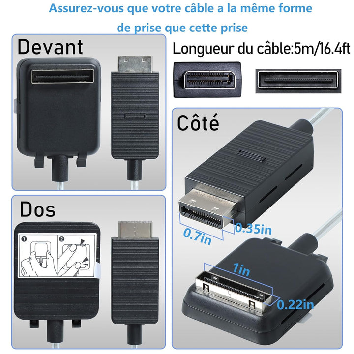 One Connect BN39-02395A Kabel, 5 m, kompatibel mit Samsung QLED TV 55"-75" Q7FN Q8FN Q8CN Q9FN Serie