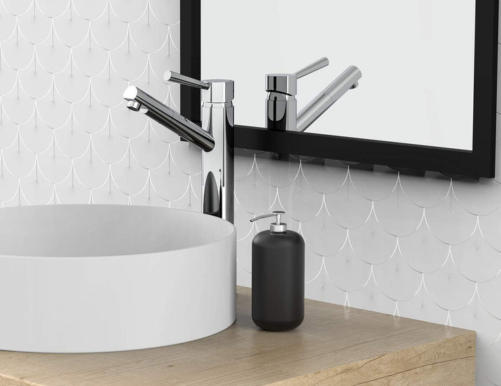 SCHÜTTE 79111 CORNWALL Hohe Waschtischarmatur, Moderne Badarmatur, Einhebelmischer, Wasserhahn Bad h