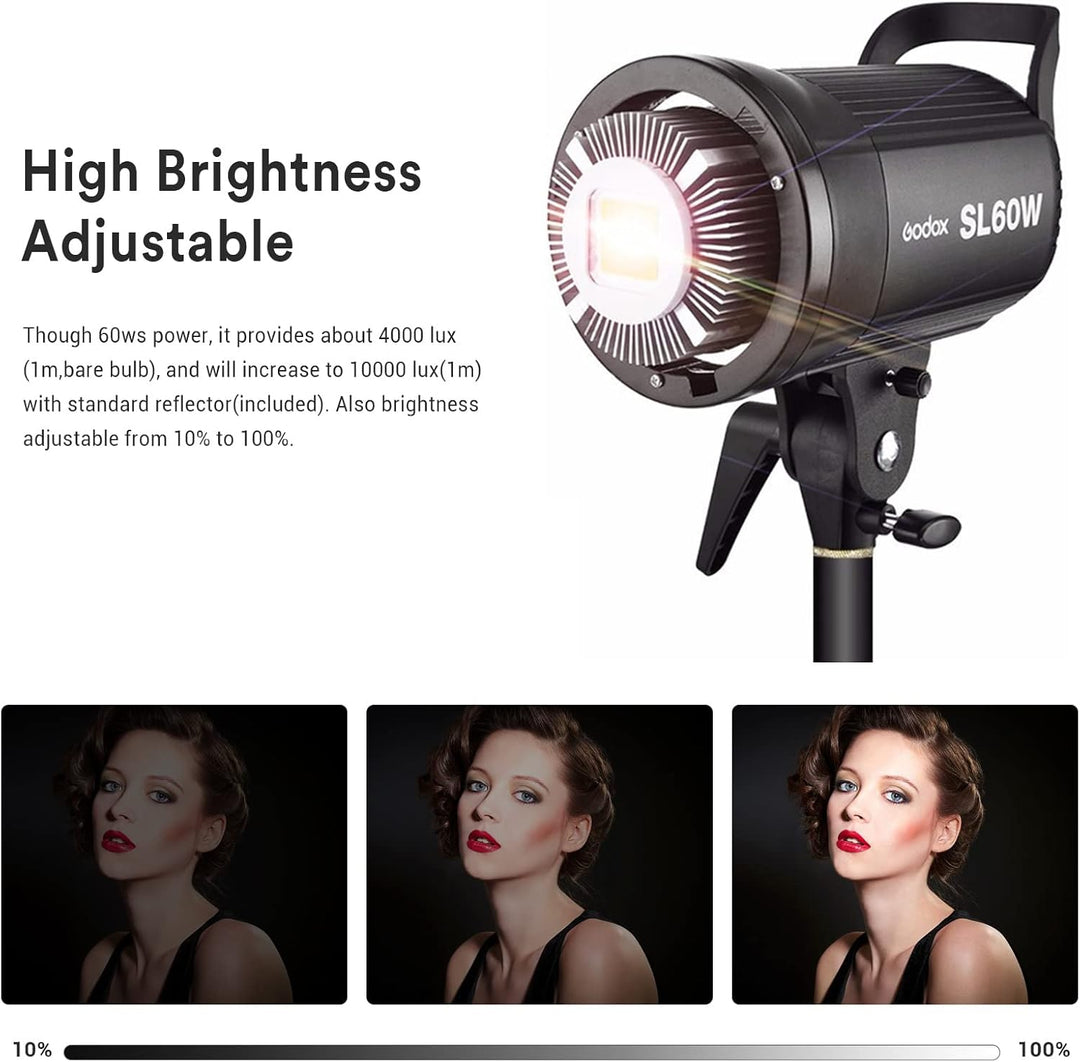 Godox SL-60W 60WS 5600±300K Bowens Mount Strobe Flash Weisse Version Videoleuchte Drahtlose Steuerun