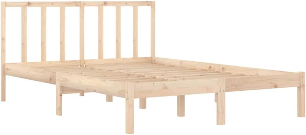 vidaXL Massivholzbett Holzbett Bett Doppelbett Bettgestell Bettrahmen Lattenrost Schlafzimmermöbel S