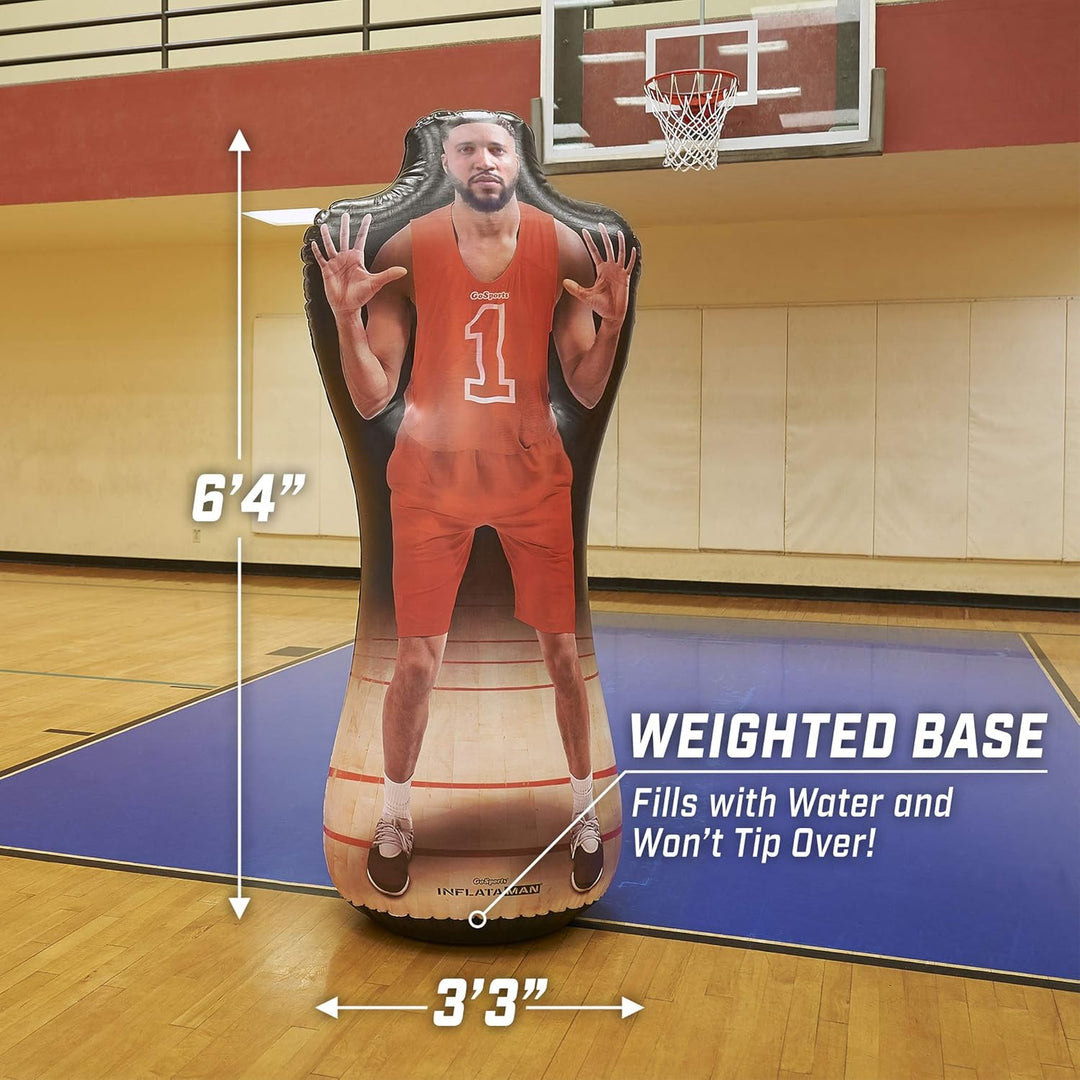 GoSports Inflataman Basketball Defender Trainingshilfe - Gewichteter Defensiv-Dummy für Schiessen, D