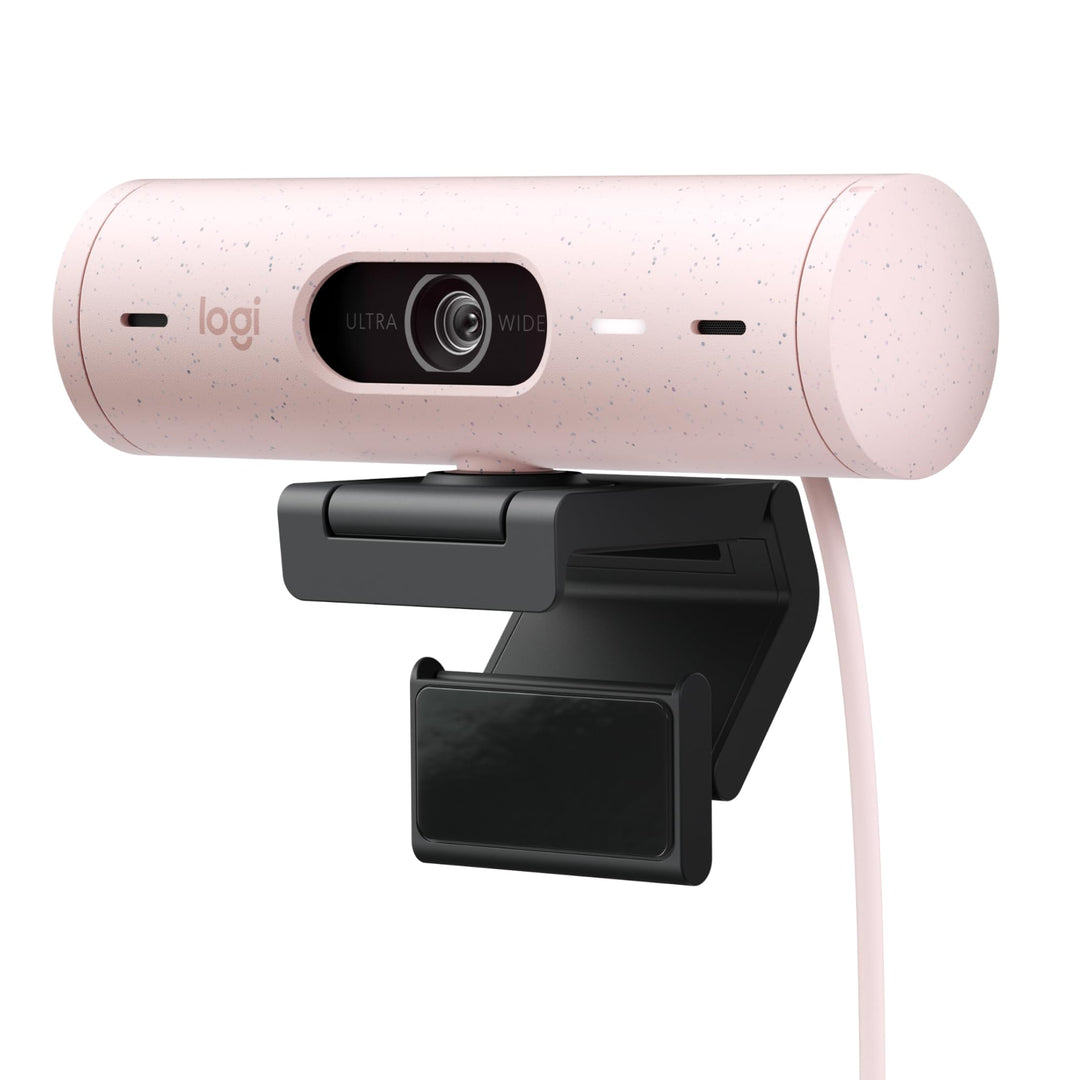 Logitech Brio 500 Full-HD-Webcam mit Auto-Lichtkorrektur, Zeigemodus, Doppelmikrofon + Rauschunterdr
