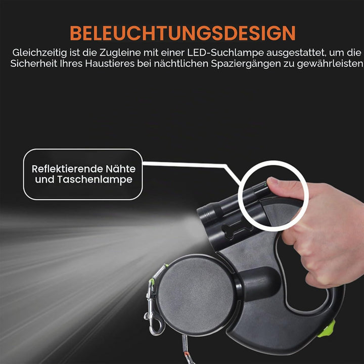 Rollleine Hundeleine, 3 Meter Doppelte Einziehbare Hundeleine Mit Bequemen Ergonomischer Griff, Ausz