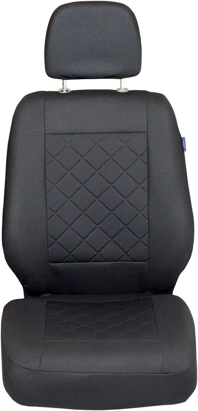 Ducato Sitzbezug - Fahrersitz - Farbe Premium Schwarz gepresstes Karomuster