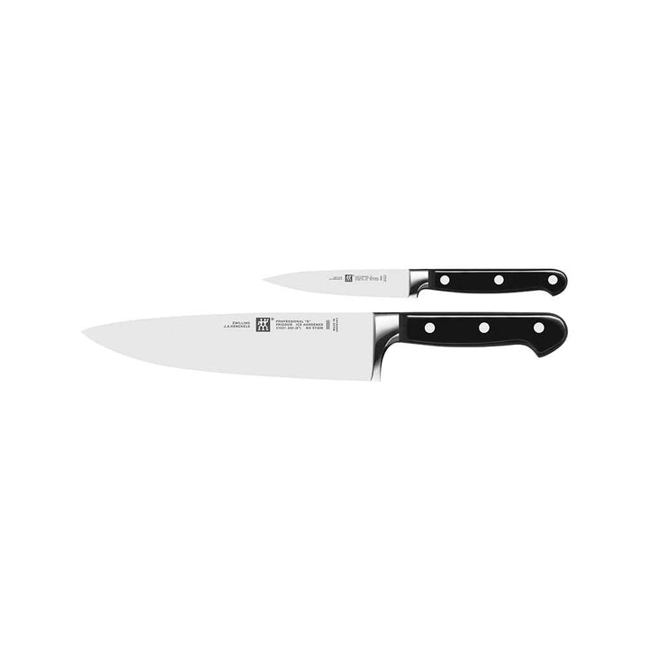 ZWILLING Professional S Messer-Set, 2-teilig (Spick-/Garniermesser 10 cm, Kochmesser 20 cm), Rostfre