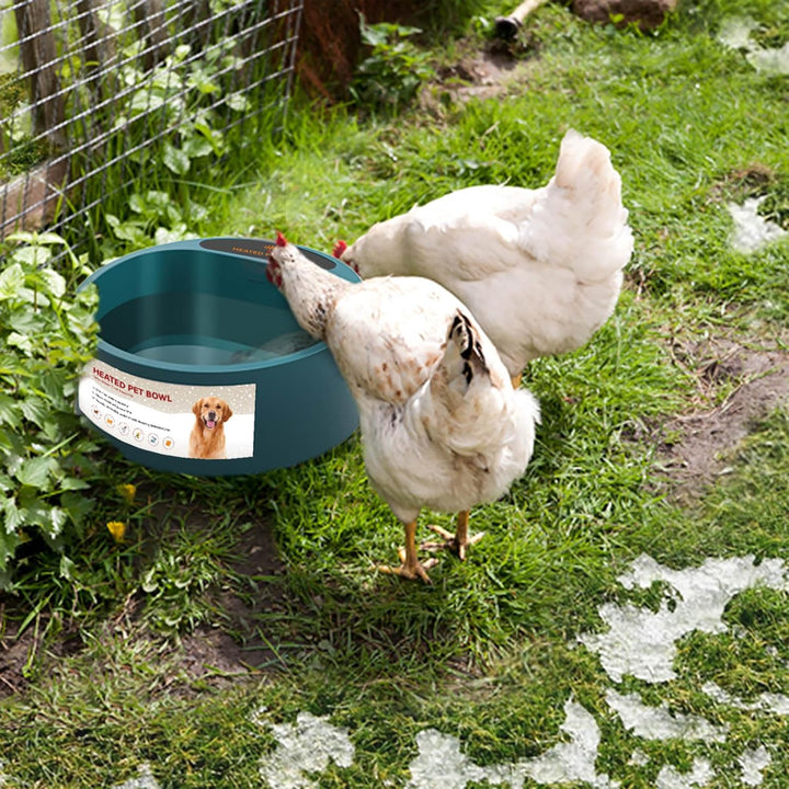 Beheizter Wassernapf für Hunde Hühnertränke Frostsicher Wassernapf Beheizt für Haustiere, Geflügel,