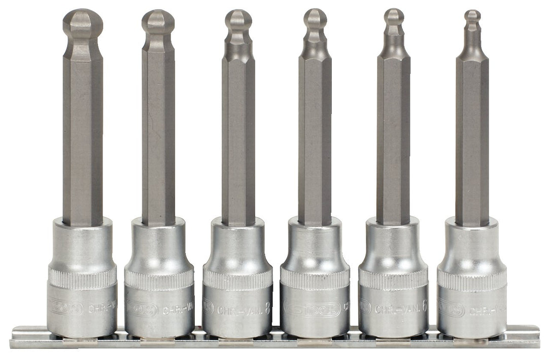 KS Tools 911.1650 1/2" Bit-Stecknuss-Satz Innensechskant, 6-tlg.