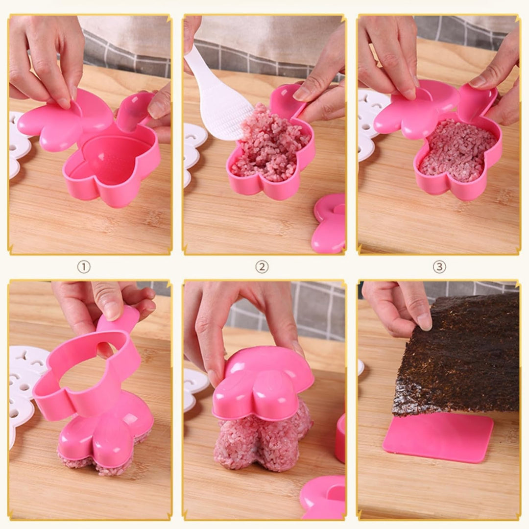 Natudeco DIY-Reisbällchen-Form, süsses Kaninchen, Sushi, Bento-Maker, Lebensmittelqualität, Reisroll