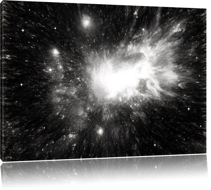 Pixxprint Galaxie im Sternenstaub als Leinwandbild/Grösse: 100x70 / Wandbild/Kunstdruck/fertig bespa