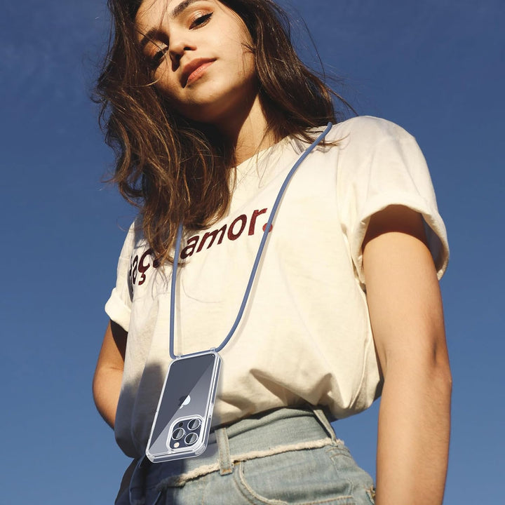 GOODVISH Handykette für iPhone 15 Pro Hülle mit Band | Kameraschutz und Bildschirmschutz | | Necklac