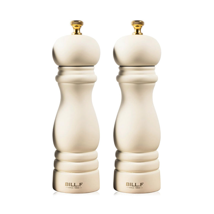 Bill.F Salz- und Pfeffermühlen-Set, Holz-Pfeffermühle, 2er-Set Manuelle Salz-Pfefferstreuer-Mühle, n