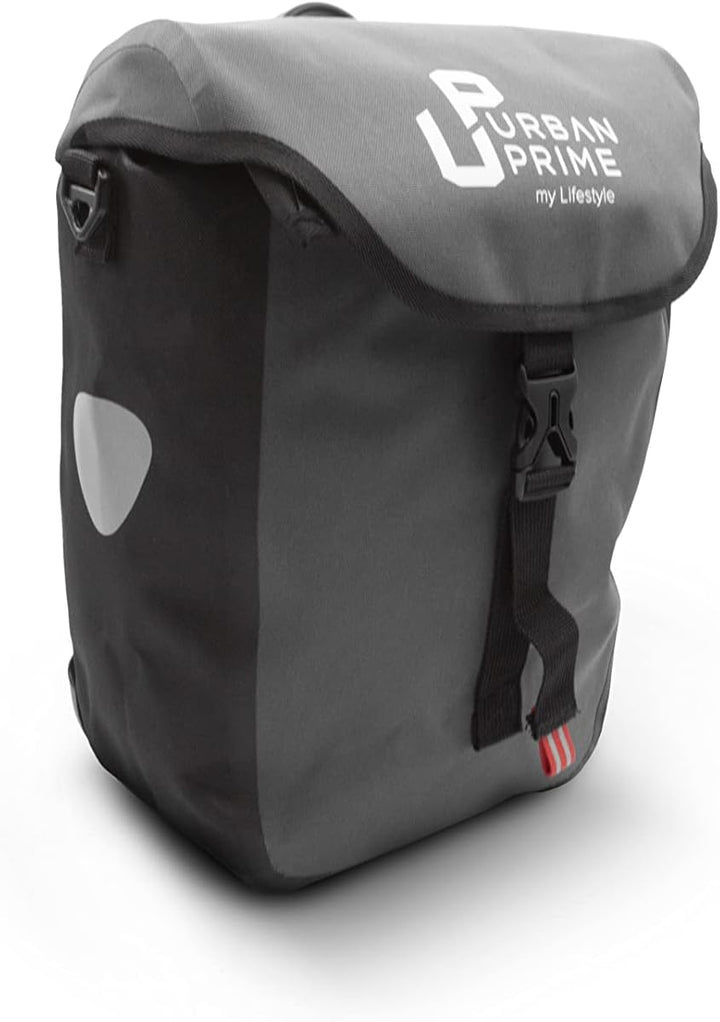Urban Prime Unisex – Erwachsene Fahrrad Seite Tasche, Grau, Einheitsgrösse