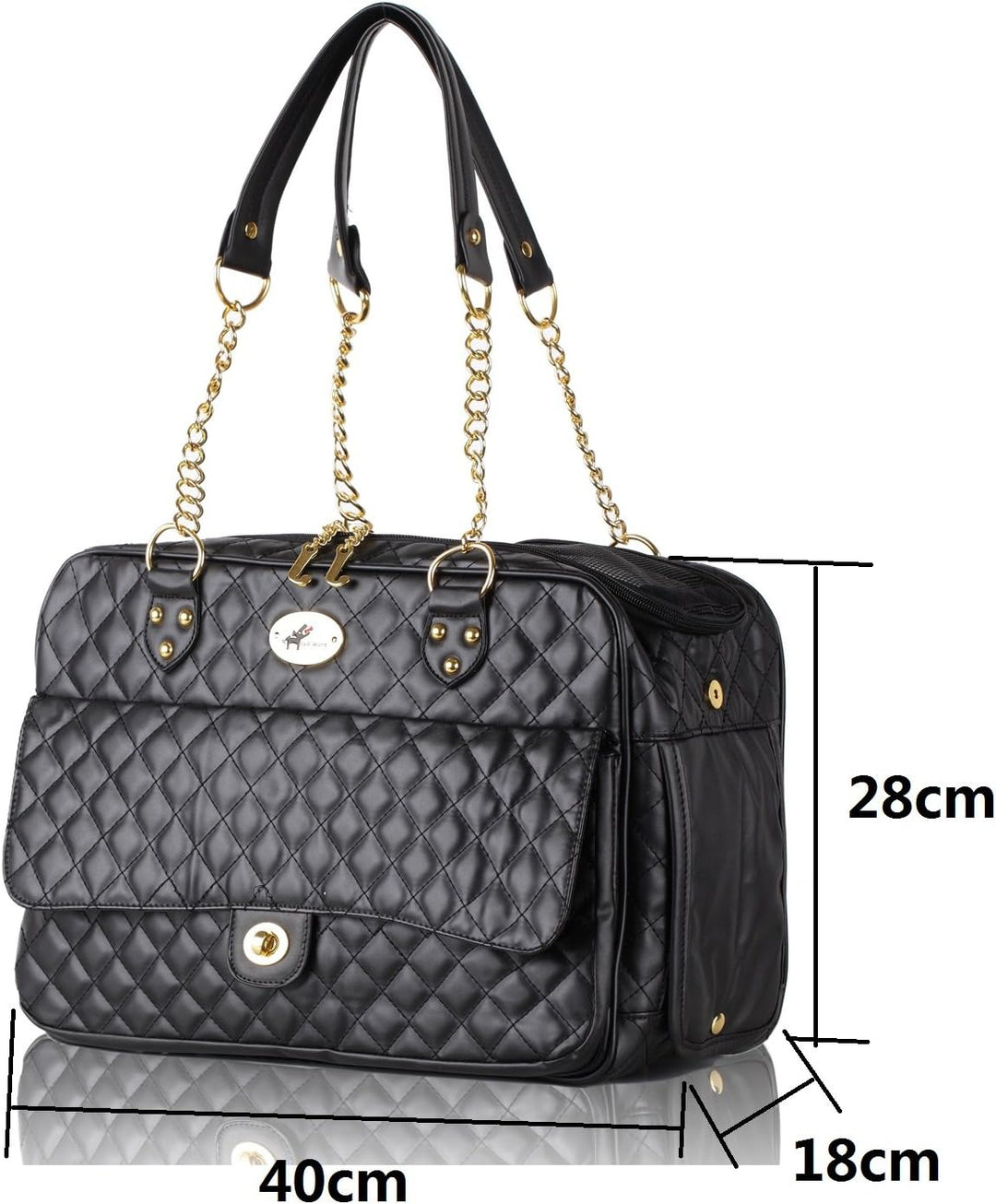 Gross Transporttasche Hundetasche Katzentasche Tragetasche für Hunde und Katzen bis 4.5kg 40*18*28cm