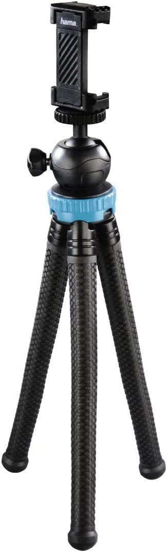 Hama Stativ Flexpro für Smartphone, GoPro und Fotokameras, 27 cm, Blau schwarz / blau, schwarz / bla