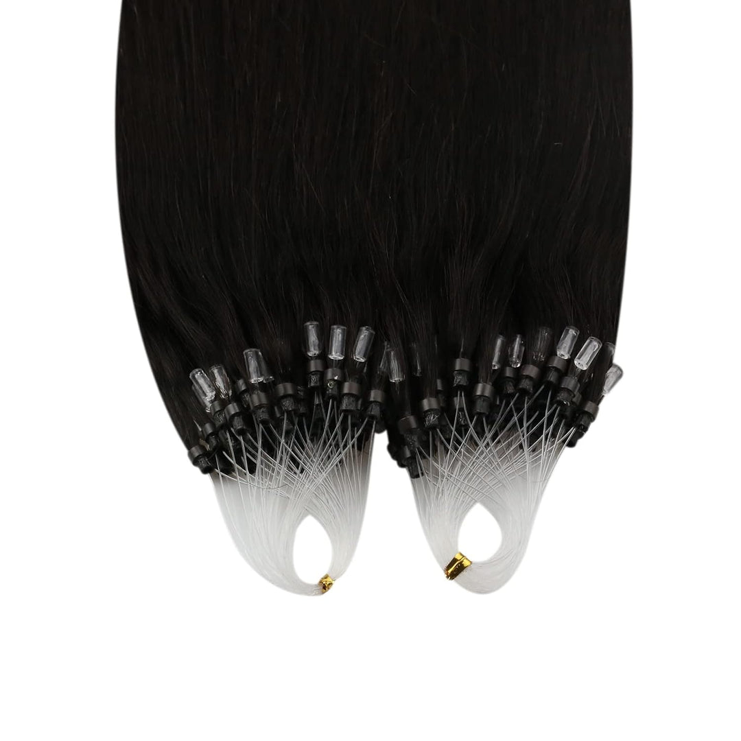 YoungSee Extensions Echthaar Microring Braun 40cm Microring Extensions Echthaar 1g Micro Ring Hair E