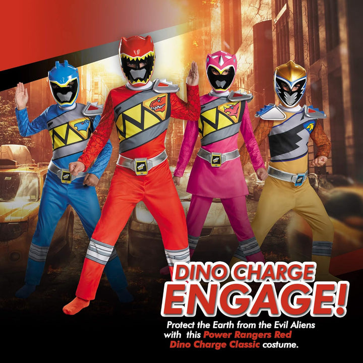 Power Rangers Dino Charge Red Classic Child Costume 4-6