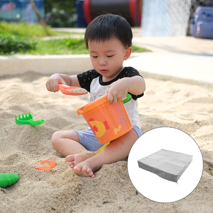 Veemoon Sandkastenabdeckung Grau 155x155x20cm Mit Kordelzug Wetterfeste Gartenschutz Plane Für Outdo