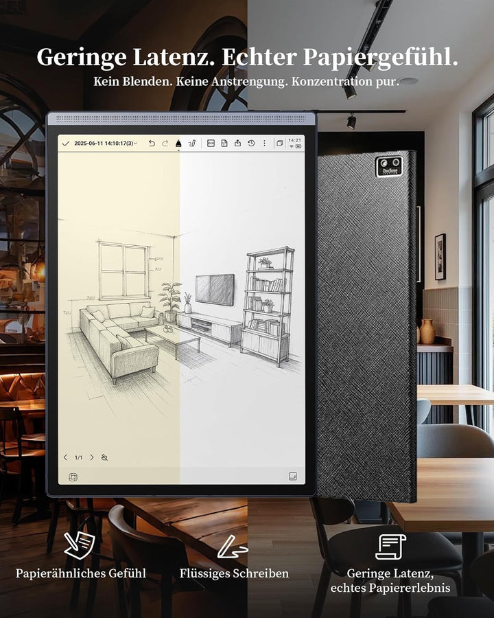 iFLYTEK AINOTE Air 2 Elektronisches Notizbuch, 8,2-Zoll E-Ink-Tablet, mit schwarzer Schutzhülle, gro