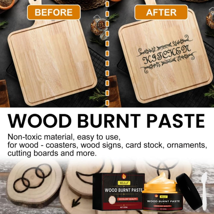 Holzbrennpaste Brennpaste Gel,2pcs Multifunktionales DIY Brandmalerei für Holz,Holzbrennpaste,Wood B