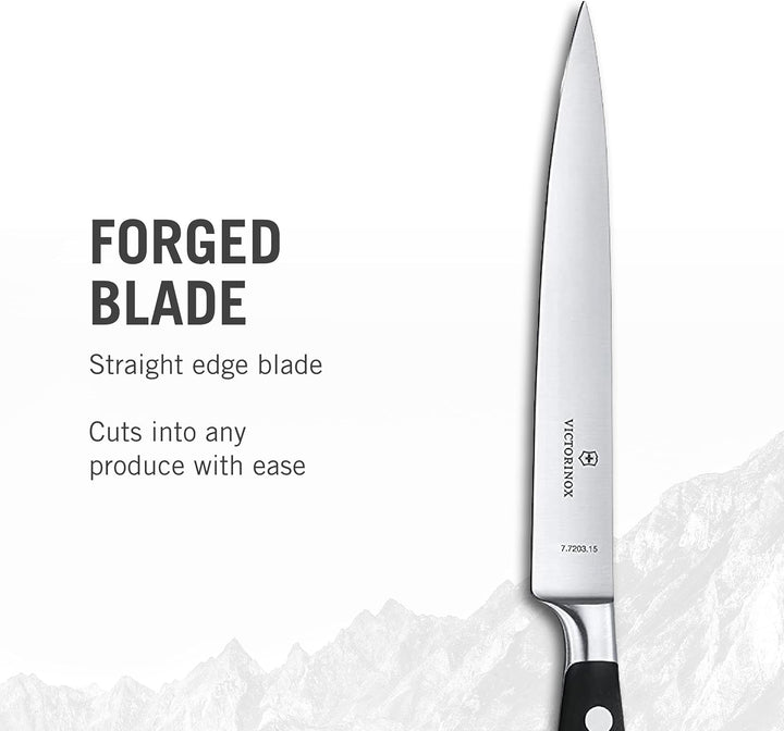 Victorinox, Grand Maître, Profi Tranchiermesser, Extra Scharfe Klinge, gerader Schliff, 15 cm, Robus