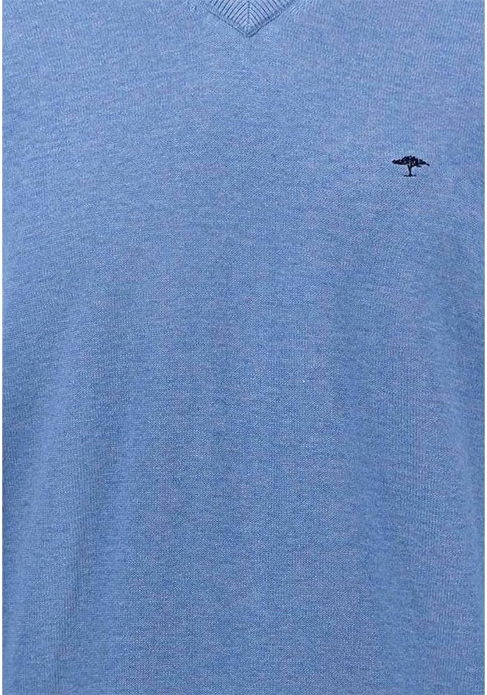 FYNCH-HATTON Pullover aus Baumwolle mit V-Ausschnitt S Blau, S Blau