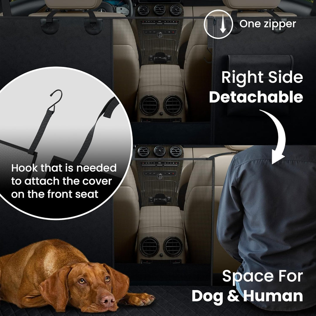 Hundedecke Auto Rückbank/Kofferraum/Vordersitz + Napf | Wasserdicht rutschfest Waschbar | Hunde Auto