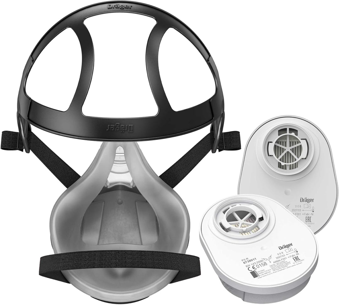 Dräger X-plore 3300 Handwerker Halbmasken-Set inkl. P3 R Partikelfilter | Grösse L | gegen Fein-Stau