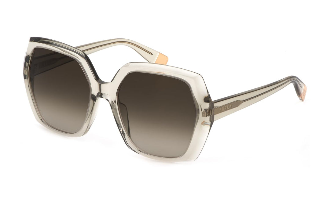 Furla Unisex Sunglasses, 03ge Verde Trasparente