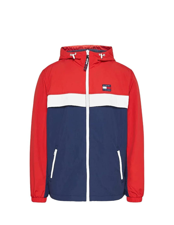 Tommy Jeans Herren Chicago Colourblock-Jacke, Mehrfarbig XS Mehrfarbig, XS Mehrfarbig