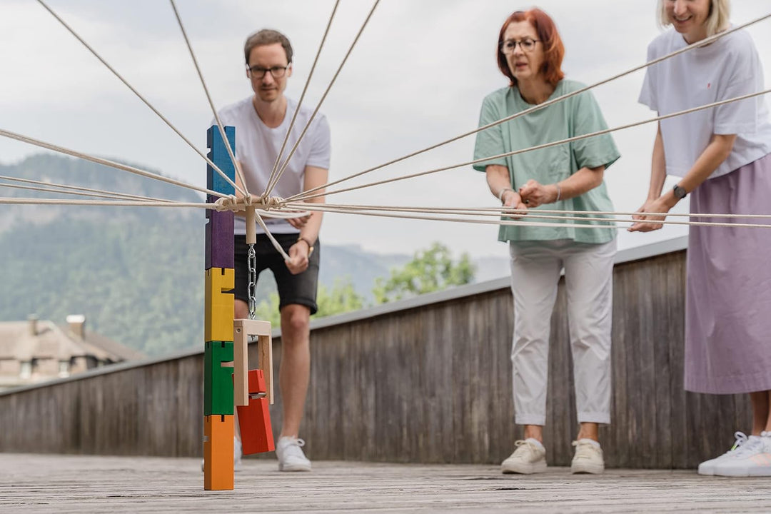 waelderspielzeug Fröbelturm - Teamspiel für Erwachsene und Kinder ab 8 Jahren - das Original aus hei