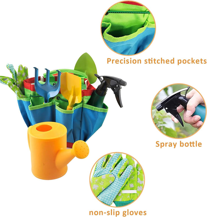 23 Stück Kinder Gartenarbeit Set, Gartenset kinder Gartenarbeit, Gartenwerkzeug Kinders Mit Giesskan