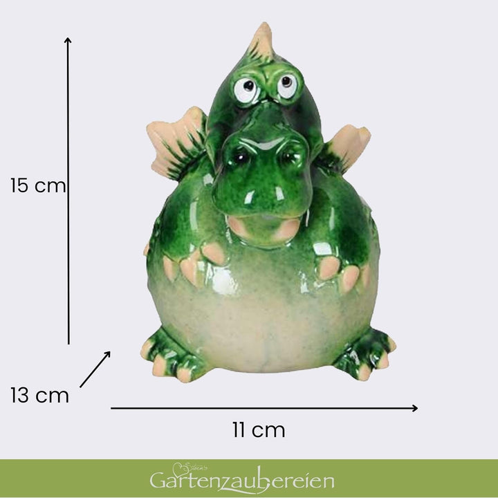 Storm's Gartenzaubereien Wasserspeier Drache H 15cm mit Pumpe für Teiche- Miniteiche als Teichdeko f