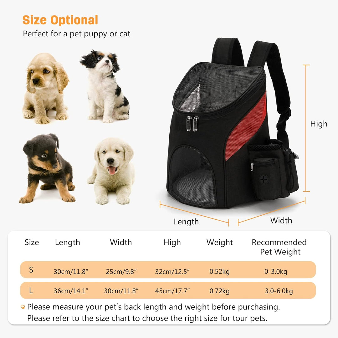 PETCUTE Hunderucksack Katzenrucksack Rucksack für kleine Hunde Haustiertragetasche Taschen mit Abneh