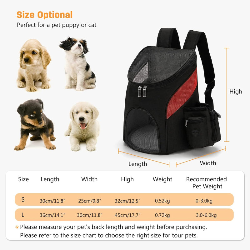 PETCUTE Hunderucksack Katzenrucksack Rucksack für kleine Hunde Haustiertragetasche Taschen mit Abneh