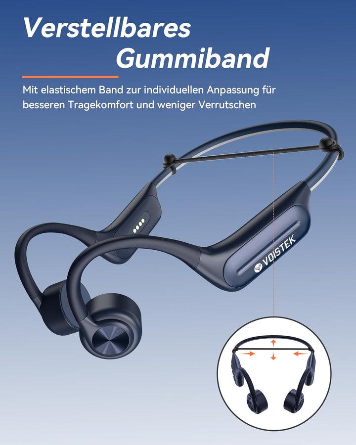 Voistek Knochenschall Bluetooth 6.0 Kopfhörer, IP68 wasserdicht, mit MP3-Player 32GB Speicher, Unter