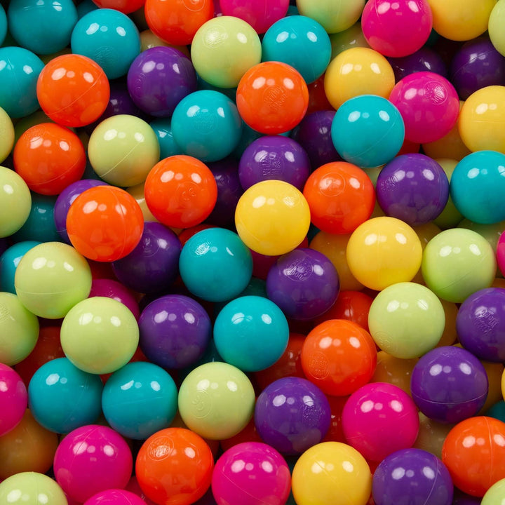 KiddyMoon Spielplatz Aus Schaumstoff Mit Rund Bällebad (300 Bälle) Ballgruben Für Babys Spielbad Hin