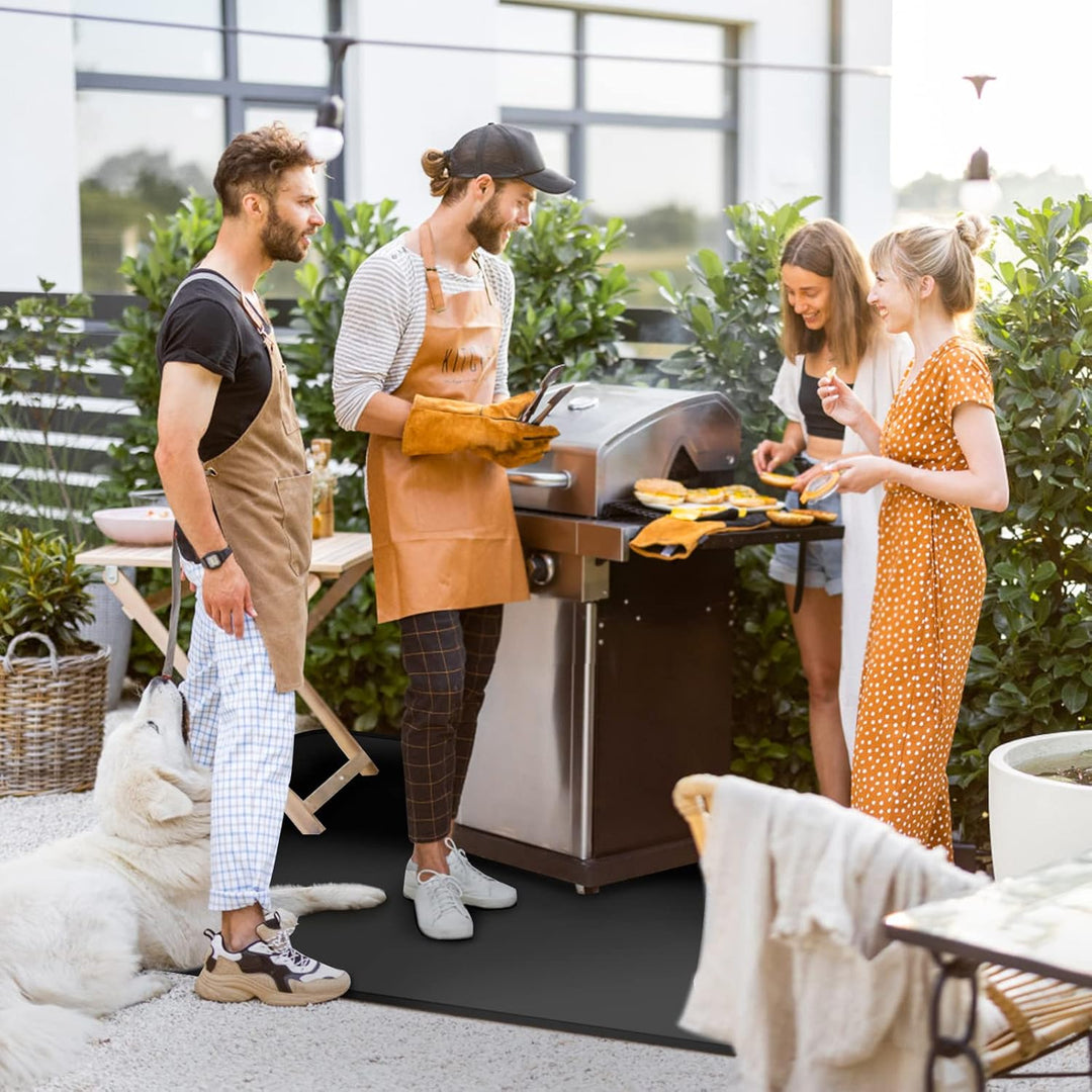 Digiroot Feuerfeste Unterlage 100×180cm, Faltbare Grillunterlage Bodenschutz, Silikon-Glasfaser Hitz