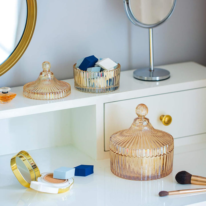 Süsse Gläser mit Deckel Vintage Glasgefässe Kleine + grosse Vorratsgläser für Süssigkeiten, Schokola