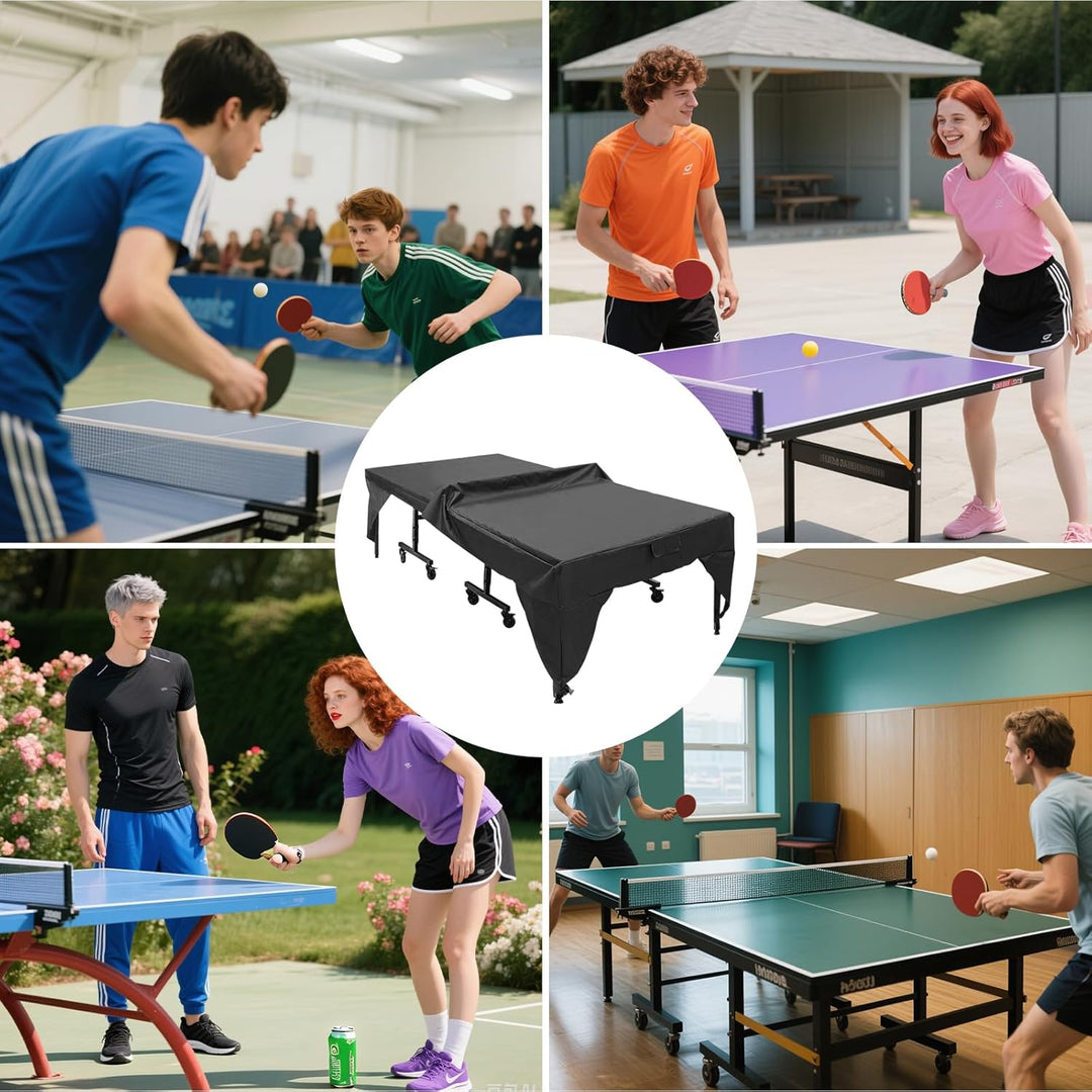 GAESHOW Tischtennis Abdeckung, Schutzhülle Tischtennisplatte Wasserdicht Abdeckhülle mit Tasche, Tis