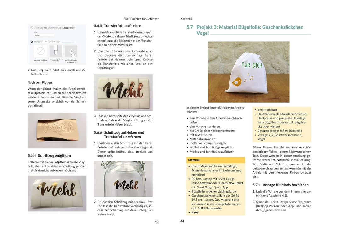 Plotten mit dem CRICUT MAKER: Das Praxisbuch - Über 60 kreative Projekte und Ideen (mitp Kreativ), P