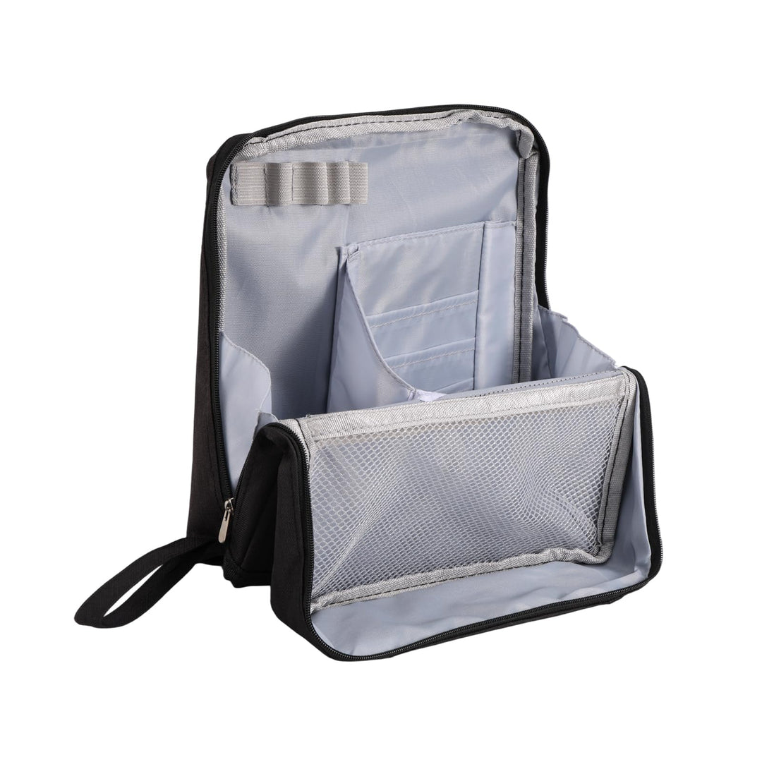 Stehende Make-up-Tasche, Grosses Fassungsvermögen Kosmetiktasche mit Fächern Reise-Make-up-Organizer