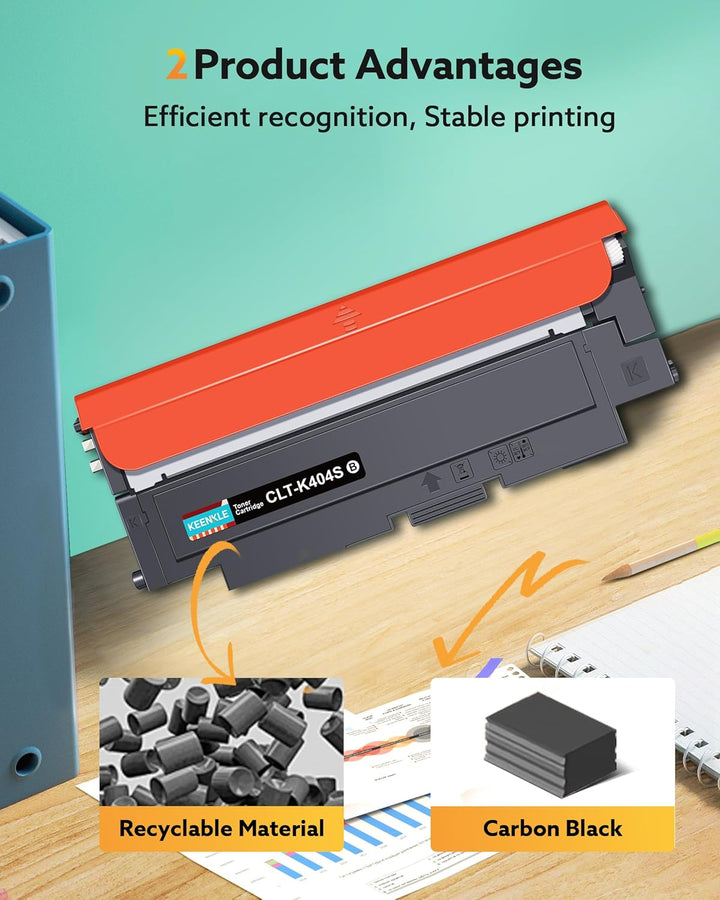 KEENKLE 4er-Pack CLT-P404C CLT-404S 404S Kompatible für CLT-K404S P404C für Toner C480w Xpress C480f