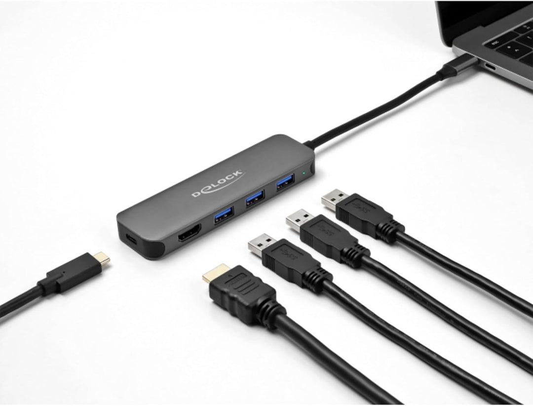 Delock 3 Port USB Hub und 4K HDMI Ausgang mit USB Type-C™