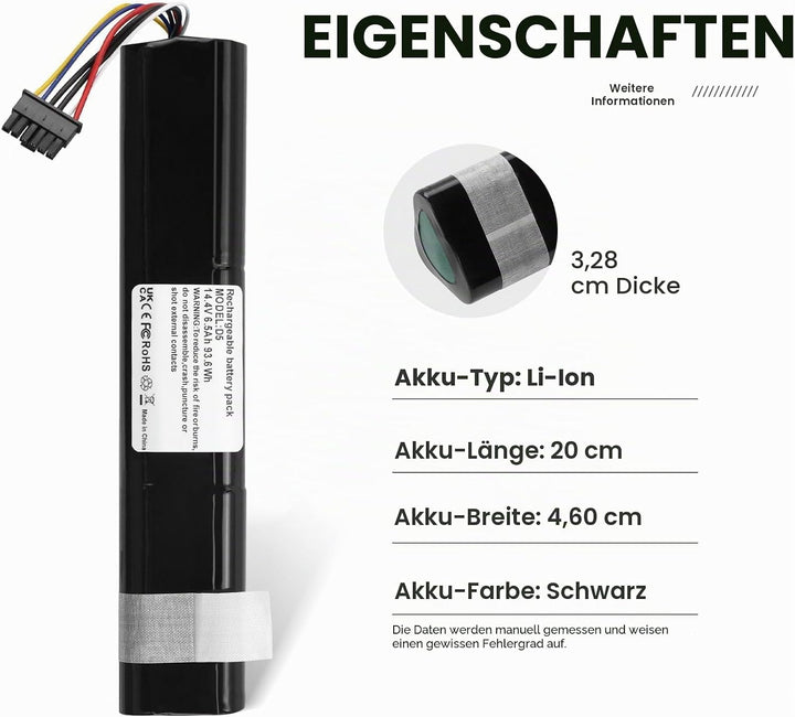 ANTIEE 6500mAh Akku für Neato Robotics D3 D4 D5 D6 D7 D3+ D301 D303 D5+ D502 D503 D701 D702 D703 D70
