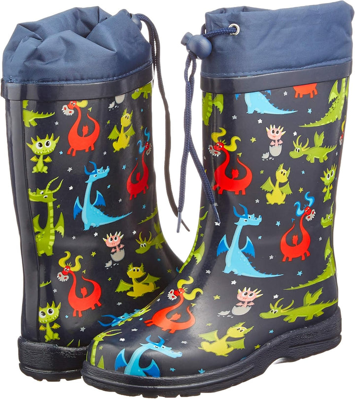 Beck Jungen Drachen Gummistiefel 29 EU Blau, 29 EU Blau