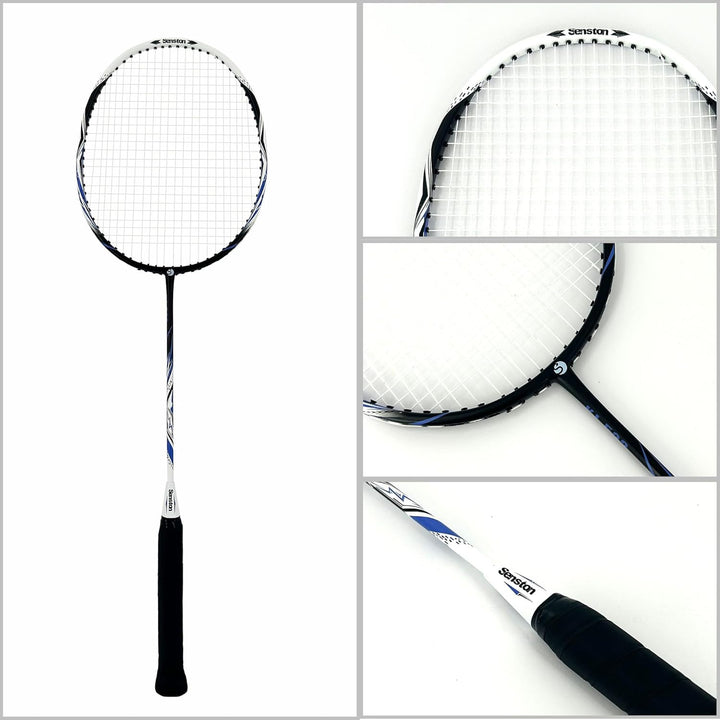 Senston Graphit Badminton-Set Leichtgewicht Badmintonschläger mit Schlägertasche Badminton Schläger