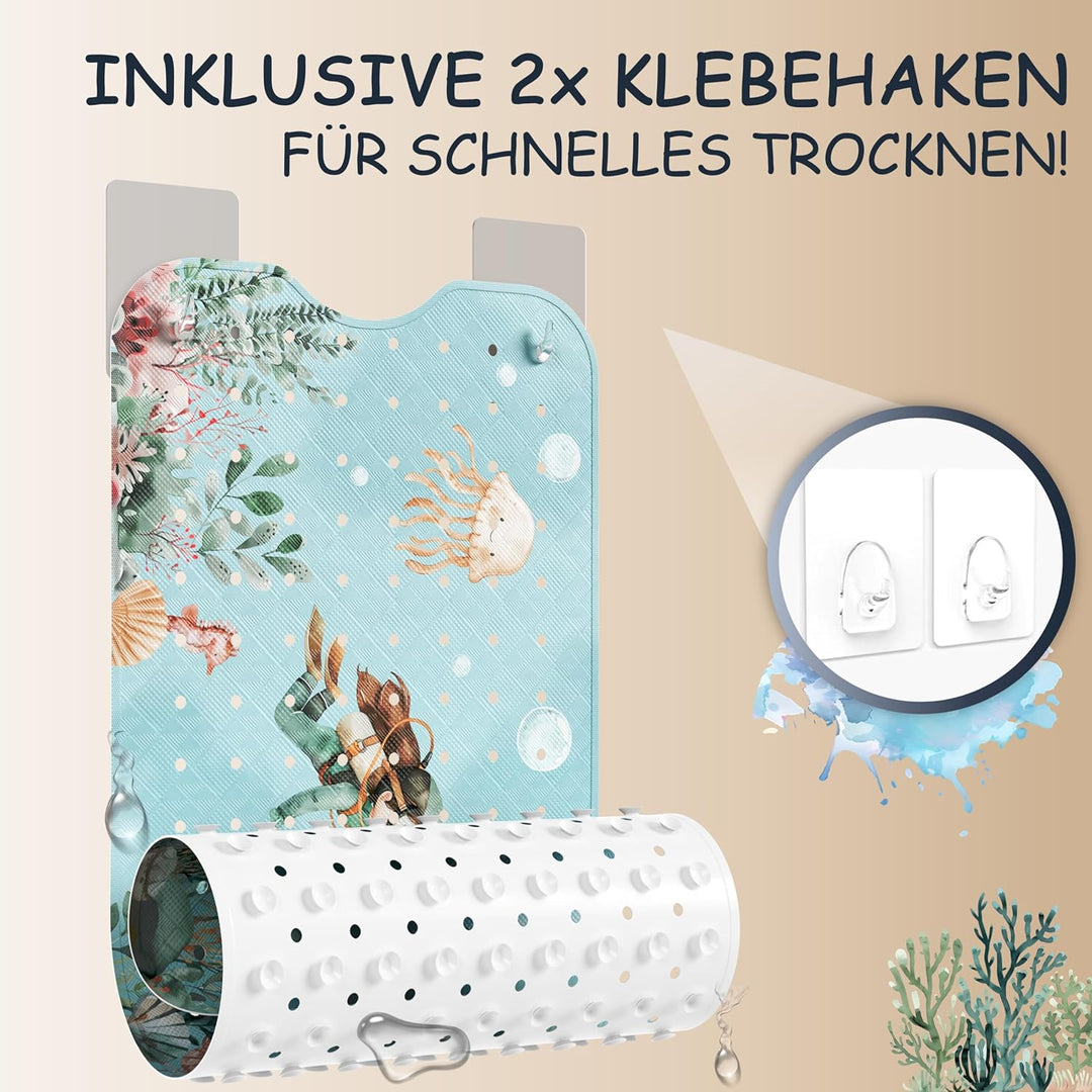 Badewannenmatte Kinder rutschfest [100x40cm] - Antirutschmatte Badewanne BPA frei - Badematte Kinder